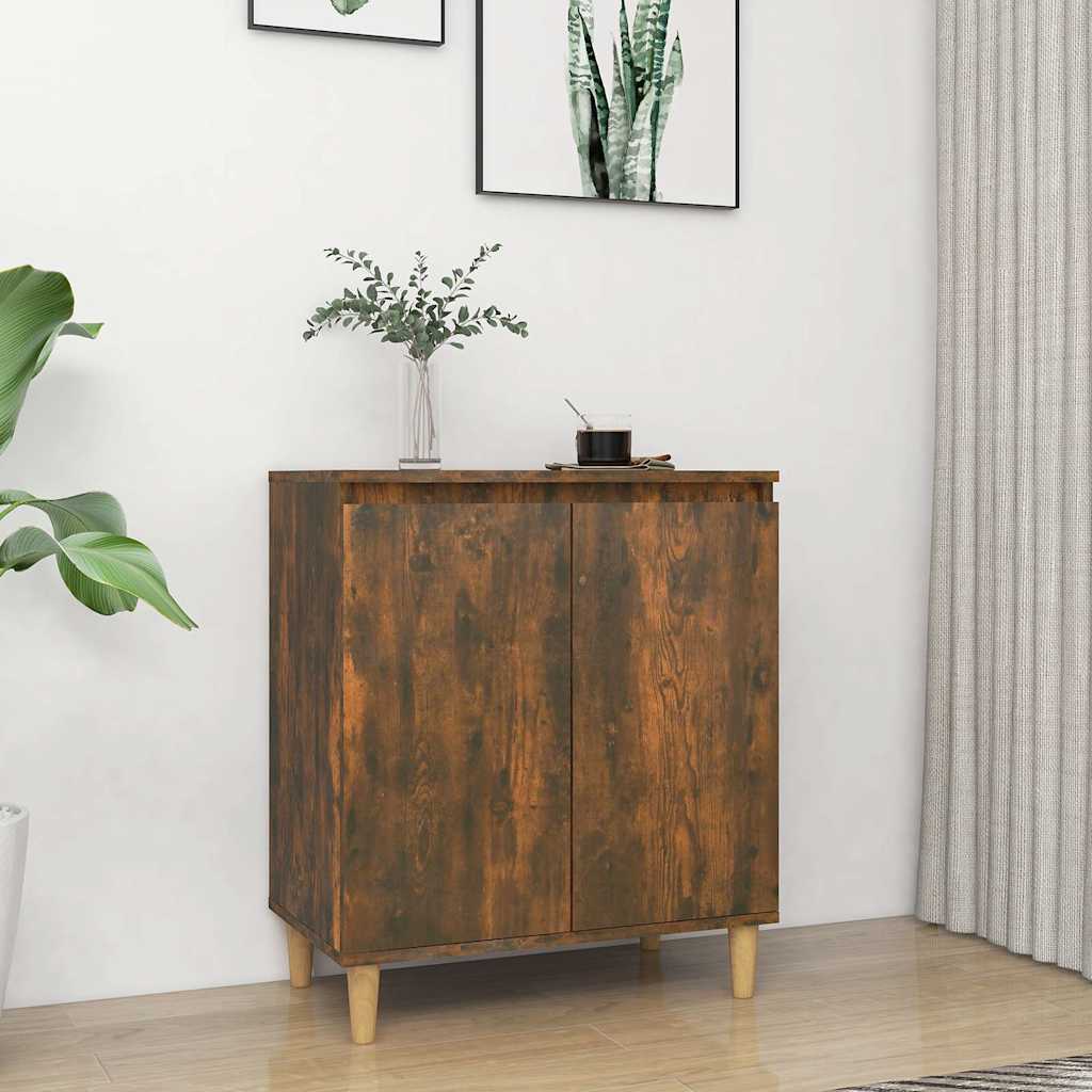 Vidaxl dressoir 60x35x70 cm bewerkt hout gerookt eikenkleurig