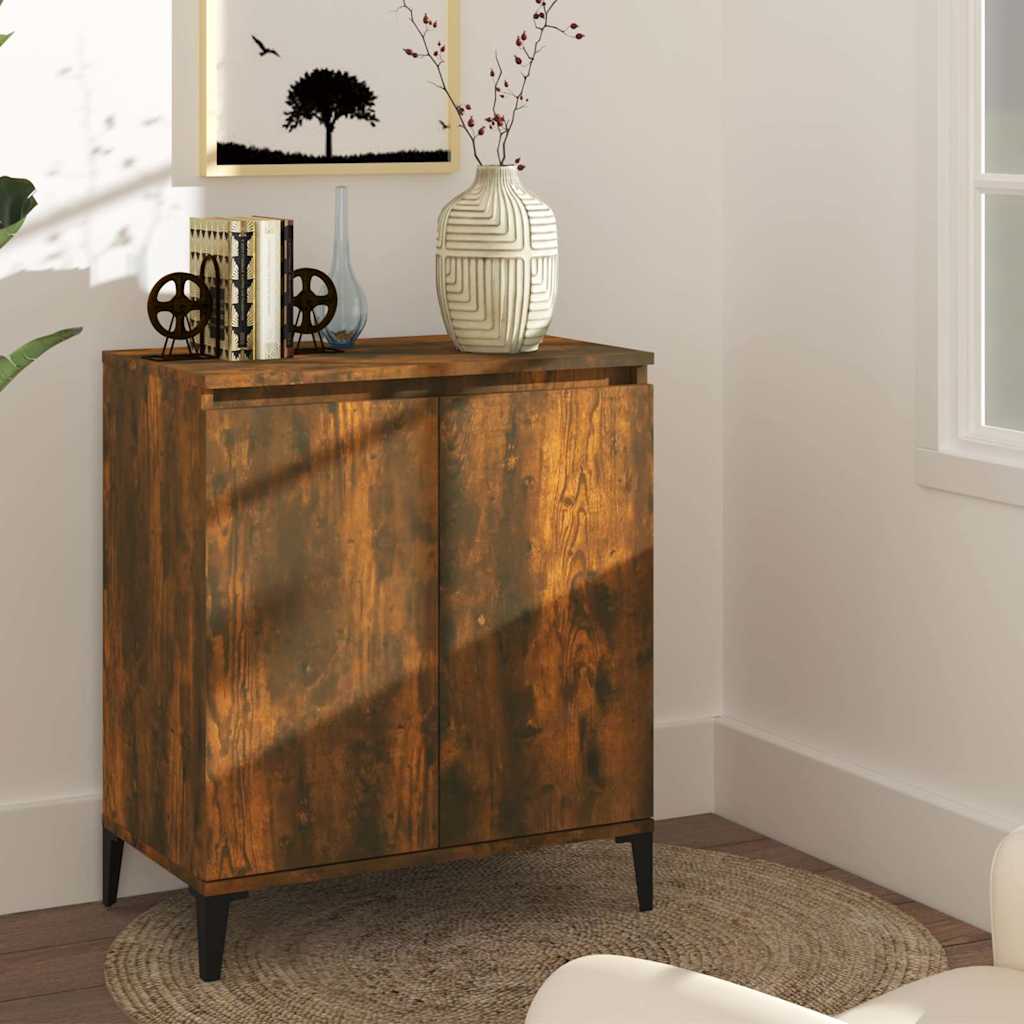 Vidaxl dressoir 60x35x70 cm bewerkt hout gerookt eikenkleurig