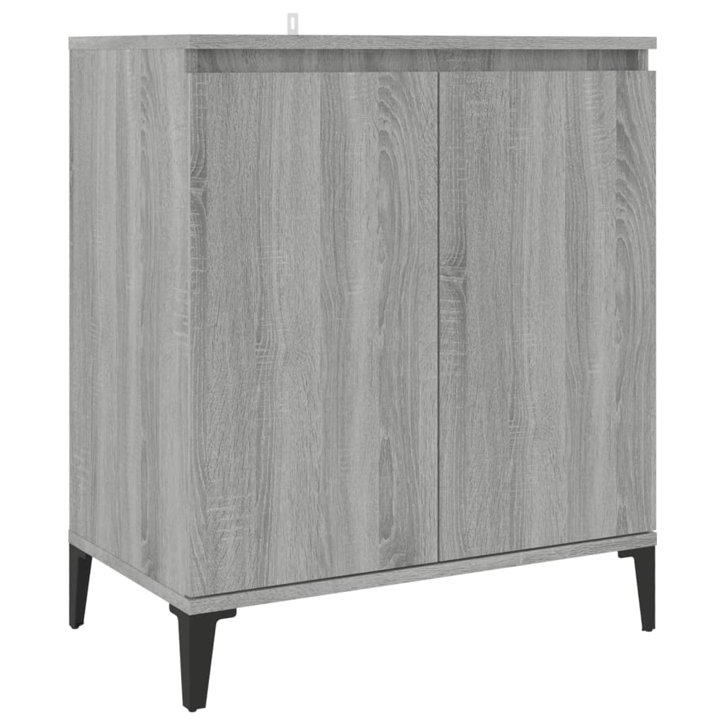 Vidaxl dressoir 60x35x70 cm bewerkt hout grijs sonoma eikenkleurig