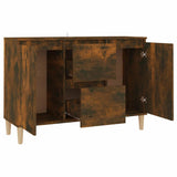 Vidaxl dressoir 101x35x70 cm bewerkt hout gerookt eikenkleurig