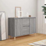 Vidaxl dressoir 101x35x70 cm bewerkt hout grijs sonoma eikenkleurig