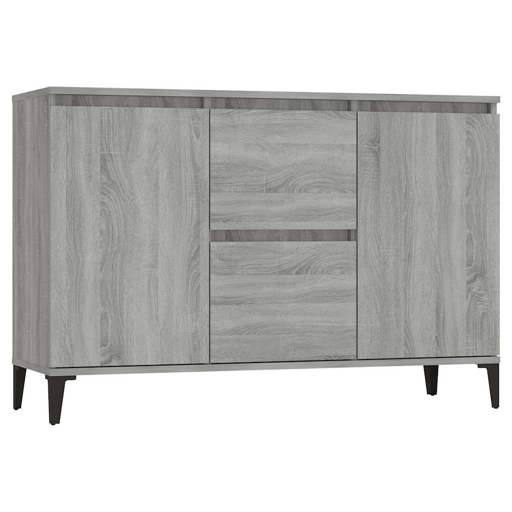Vidaxl dressoir 102x35x70 cm bewerkt hout grijs sonoma eikenkleurig