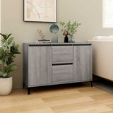 Vidaxl dressoir 102x35x70 cm bewerkt hout grijs sonoma eikenkleurig