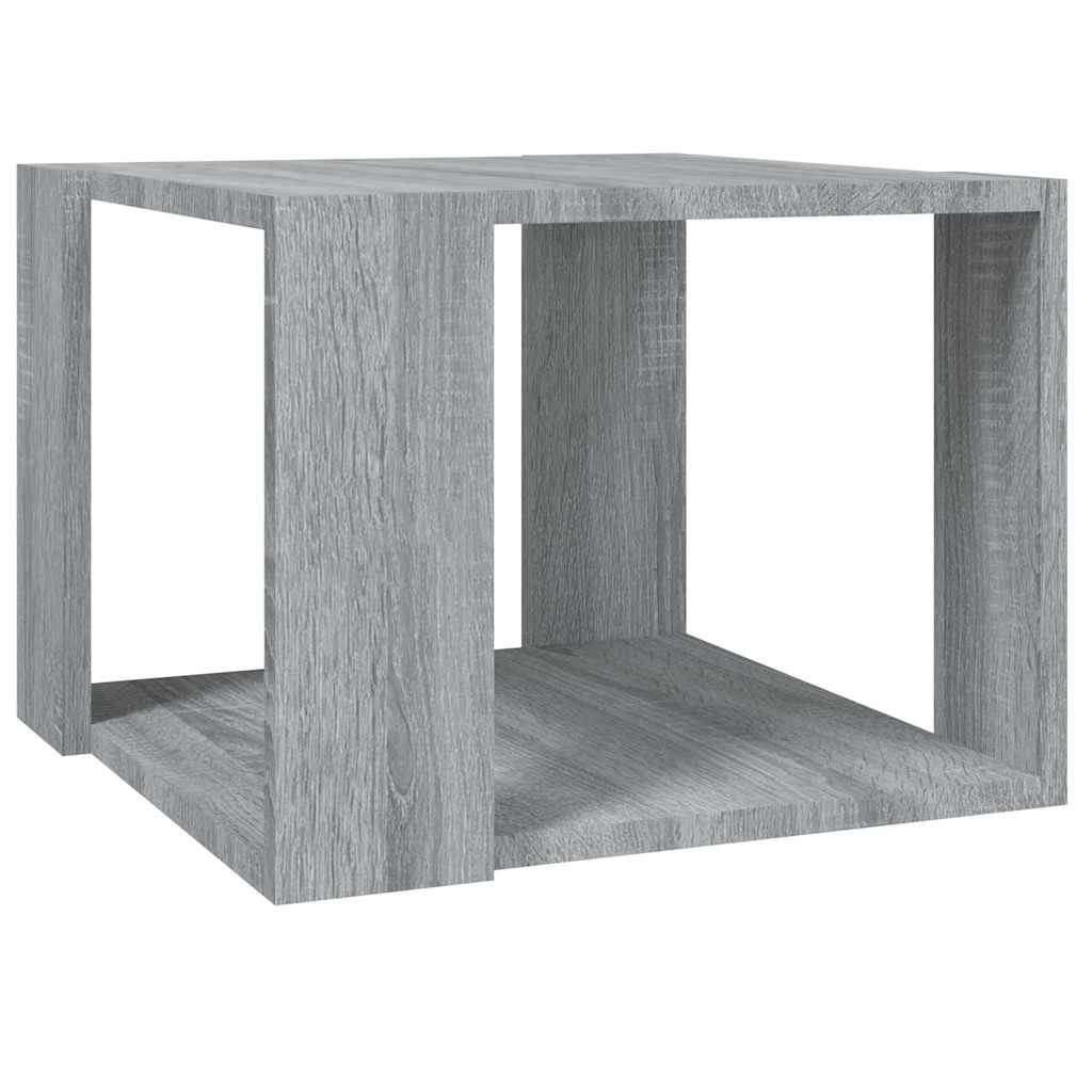 Vidaxl salontafel 40x40x30 cm bewerkt hout grijs sonoma eikenkleurig
