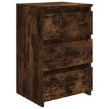 Vidaxl nachtkastje 40x35x62,5 cm bewerkt hout gerookt eikenkleurig