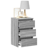 Vidaxl nachtkastjes 2 st 40x35x62,5 cm bewerkt hout grijs sonoma eiken
