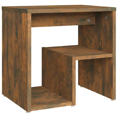 Vidaxl nachtkastje 40x30x40 cm bewerkt hout gerookt eikenkleurig