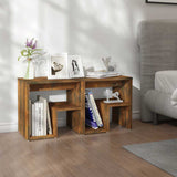 Vidaxl nachtkastjes 2 st 40x30x40 cm bewerkt hout gerookt eikenkleurig