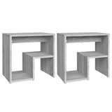 Vidaxl nachtkastjes 2 st 40x30x40 cm bewerkt hout grijs sonoma eiken