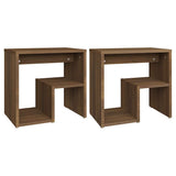 Vidaxl nachtkastjes 2 st 40x30x40 cm bewerkt hout bruin eikenkleur