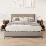 Vidaxl nachtkastjes 2 st 35x35x55 cm bewerkt hout gerookt eikenkleurig