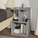 Vidaxl nachtkastje 35x35x55 cm bewerkt hout grijs sonoma eikenkleurig