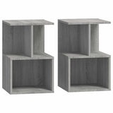 Vidaxl nachtkastjes 2 st 35x35x55 cm bewerkt hout grijs sonoma eiken