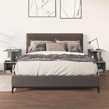 Vidaxl nachtkastjes 2 st 35x35x55 cm bewerkt hout grijs sonoma eiken