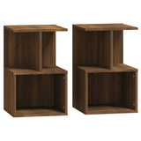 Vidaxl nachtkastjes 2 st 35x35x55 cm bewerkt hout bruin eikenkleur