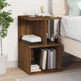 Vidaxl nachtkastjes 2 st 35x35x55 cm bewerkt hout bruin eikenkleur