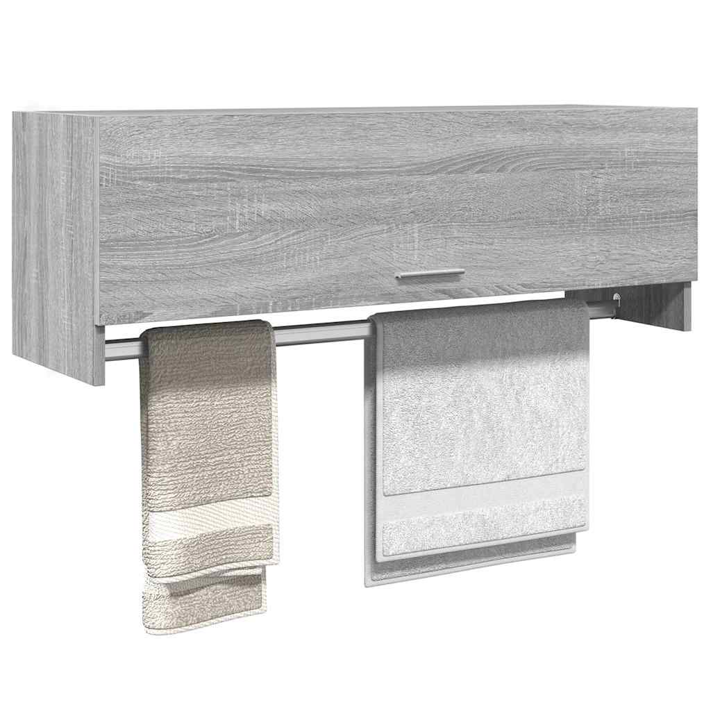 Vidaxl kledingkast 100x32,5x35 cm bewerkt hout grijs sonoma eikenkleur