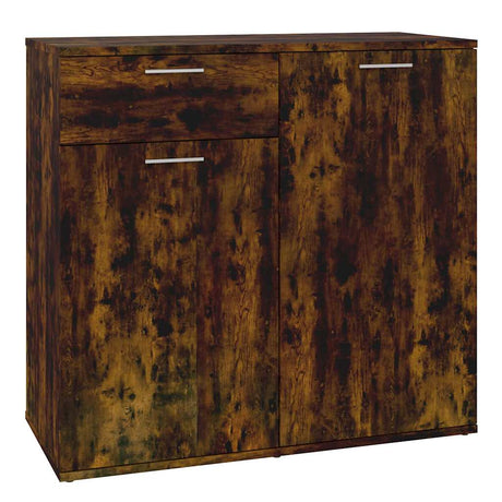 Vidaxl dressoir 80x36x75 cm bewerkt hout gerookt eikenkleurig