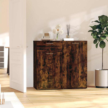 Vidaxl dressoir 80x36x75 cm bewerkt hout gerookt eikenkleurig