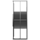 Vidaxl shower cubicle stripes 80x70x180 cm ESG black