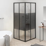 Vidaxl Shower Cabine Stripes 80x80x180 cm ESG Black