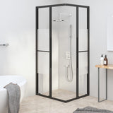 Cabine de douche Vidaxl 80x70x180 cm Half -Mat ESG noir