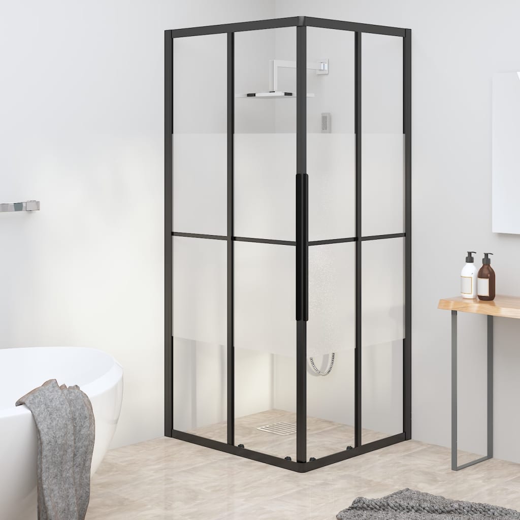 Vidaxl doccia cubicolo 80x70x180 cm mezzo -mat eSg nero