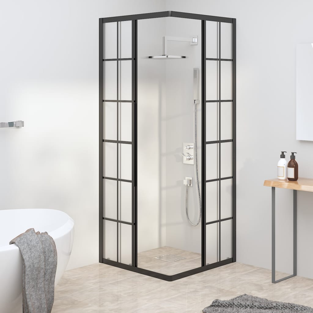 Vidaxl shower cubicle 70x70x180 cm matte ESG black