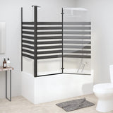 Vidaxl Bath Mur à rayures 120x68x130 cm Verre durcie