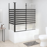 Vidaxl Bath Mur à rayures 120x68x130 cm Verre durcie