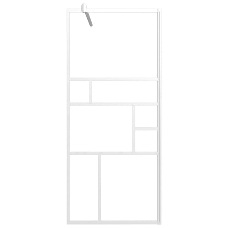 Vidaxl inloopdouchewand 80x195 cm esg-glas wit