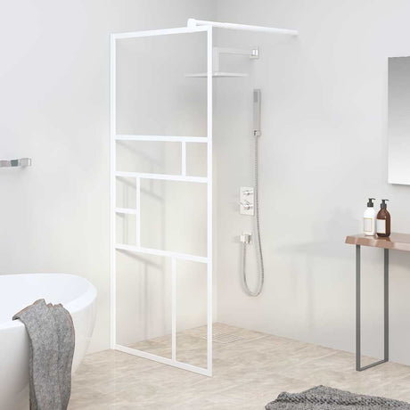 Vidaxl inloopdouchewand 80x195 cm esg-glas wit