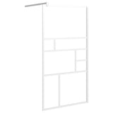 Vidaxl Walk-in tuš stena 100x195 cm ESG-Glas White