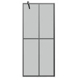 Vidaxl inloopdouchescherm 90x195 cm donker gehard glas