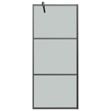 Vidaxl inloopdouchewand 80x195 cm donker esg-glas zwart