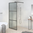 Vidaxl inloopdouchewand 80x195 cm donker esg-glas zwart