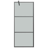 Vidaxl inloopdouchewand 90x195 cm donker esg-glas zwart