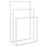 Vidaxl handdoekenrek vrijstaand 48x24x79 cm ijzer wit