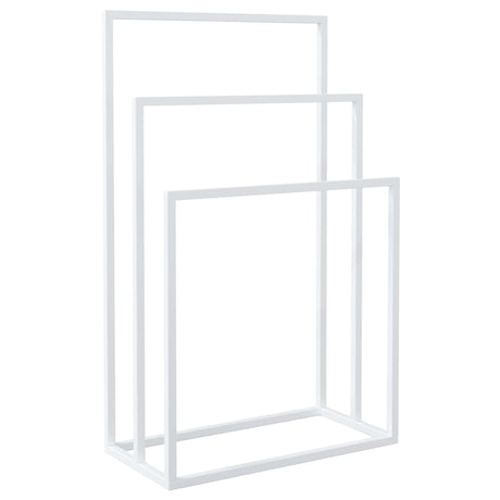 Vidaxl handdoekenrek vrijstaand 48x24x79 cm ijzer wit