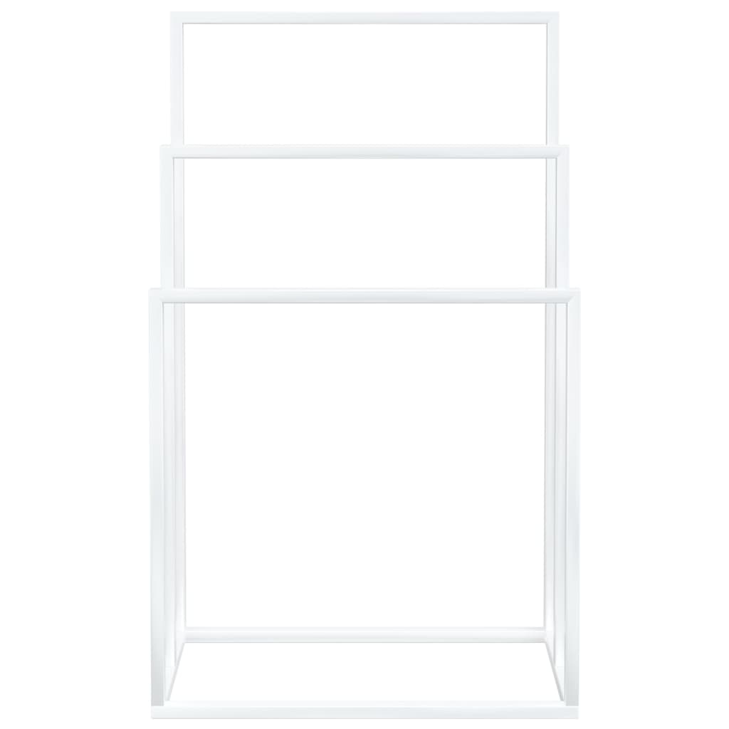 Rack asciugamano Vidaxl staccato 48x24x79 cm di ferro bianco