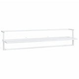 Estante de toalla Vidaxl 95x25x22 cm de hierro blanco