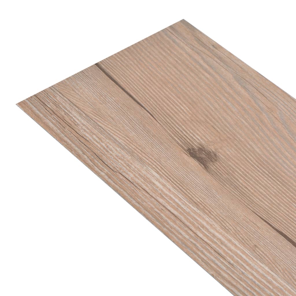 Tablas de piso Vidaxl autoadhesivo 2.51 m² 2 mm PVC Oak marrón