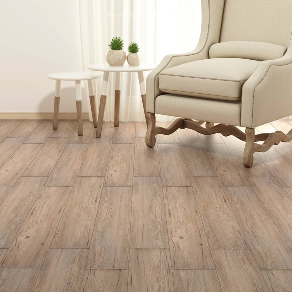 Vidaxl Floorboards Self -adhesive 2.51 m² 2 mm PVC Brown Oak