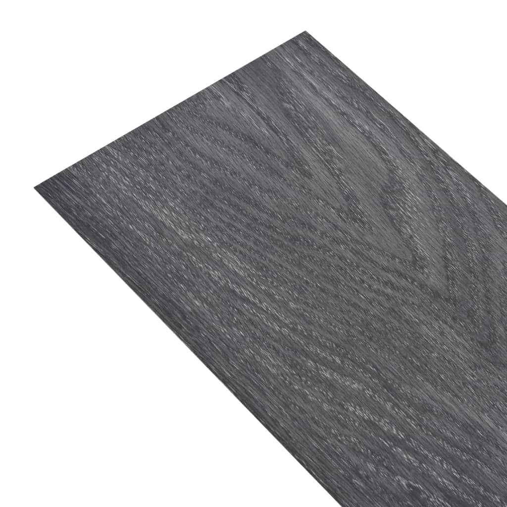 Boards de plancher vidaxl auto-adhésif 2,51 m² 2 mm en PVC noir et blanc