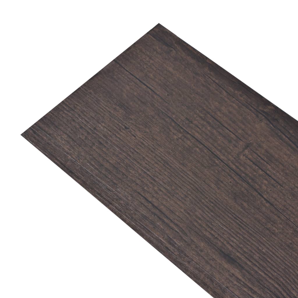 Vidaxl Floorboards Selvlavt 2,51 m² 2 mm PVC mørkebrun