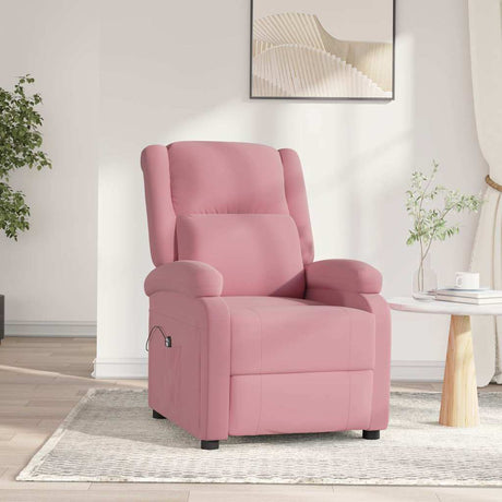 Vidaxl fauteuil elektrisch fluweel roze