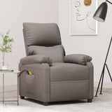 Vidaxl massagestoel elektrisch stof taupe