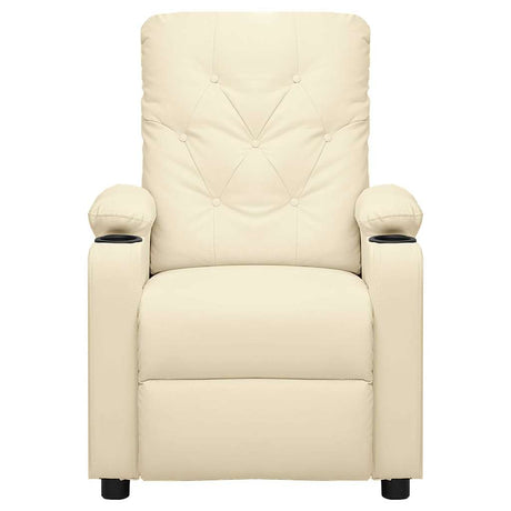 Vidaxl massagestoel elektrisch kunstleer crèmekleurig