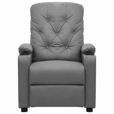 Vidaxl massagestoel elektrisch kunstleer grijs