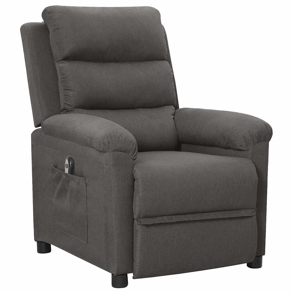 Vidaxl fauteuil elektrisch verstelbaar stof donkergrijs